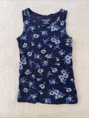 The Children's Place Navy Floral Tank Top